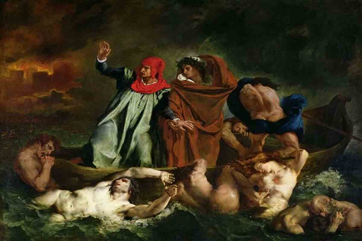 Barca di Caronte Eugène Delacroix