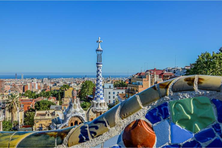 Veduta dall'alto della città di Barcellona