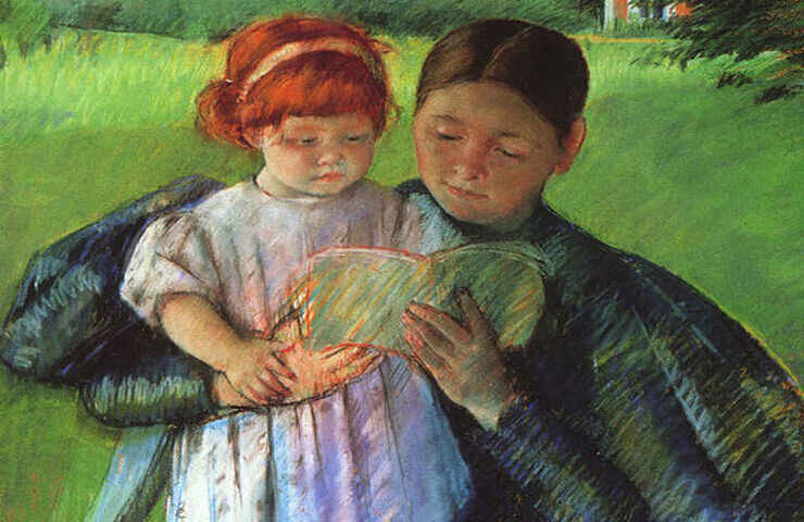 Nurse Reading to a Little Girl
