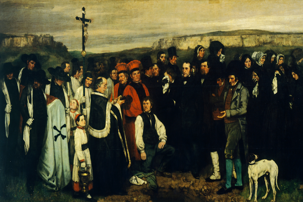 Il funerale a Ornans di Gustave Courbet