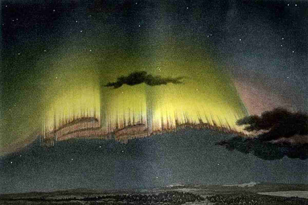 Amedee Guillemin illustrazione aurora boreale